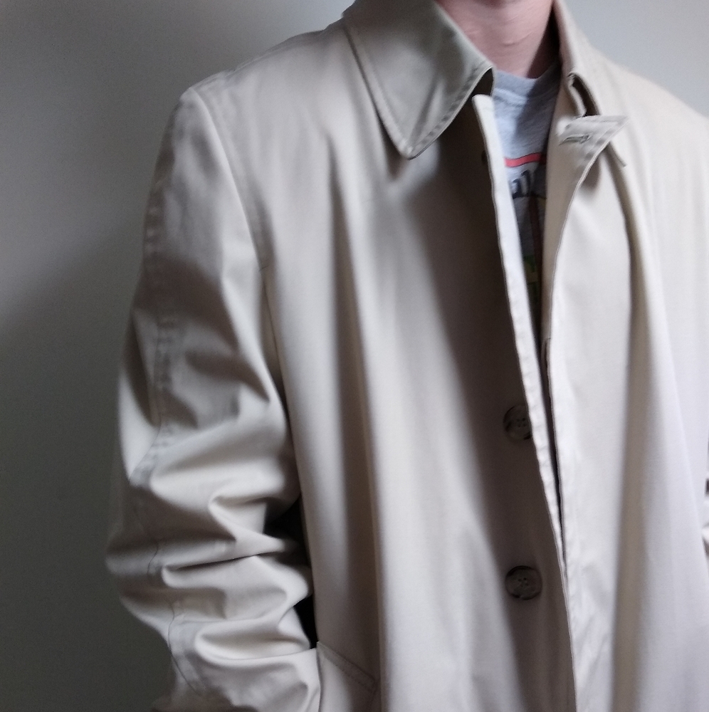 Trench Coat Men's London Fog Size 42 Long Classic - Picture 4 of 15